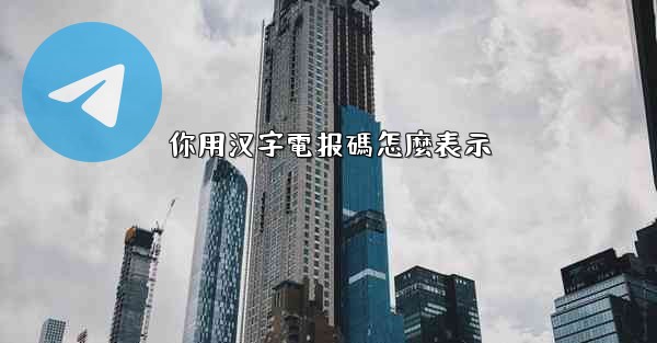 你用汉字電报碼怎麼表示