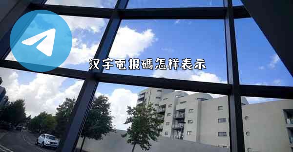 汉字電报碼怎样表示