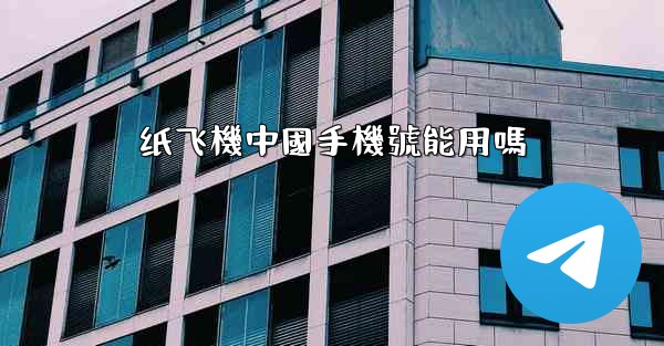 纸飞機中國手機號能用嗎