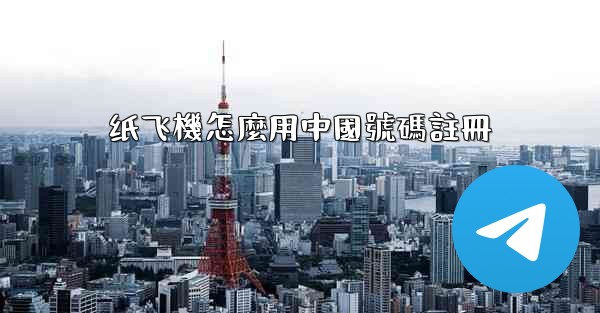纸飞機怎麼用中國號碼註冊