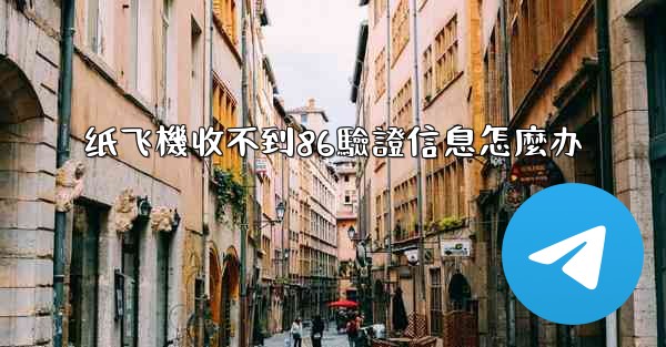 纸飞機收不到86驗證信息怎麼办