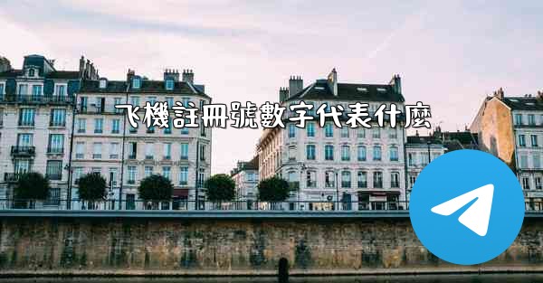 飞機註冊號數字代表什麼