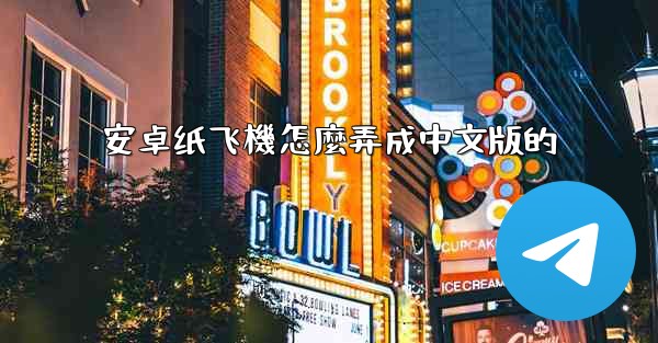 安卓纸飞機怎麼弄成中文版的