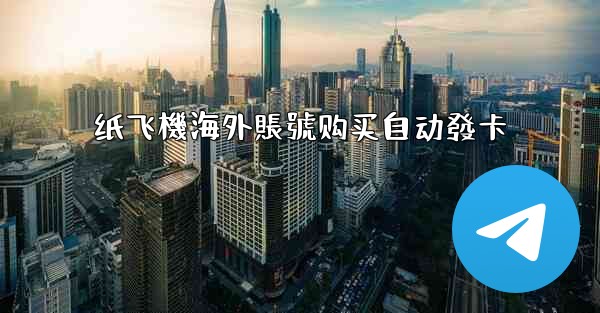 纸飞機海外賬號购买自动發卡