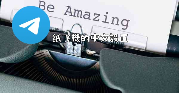 纸飞機的中文設置