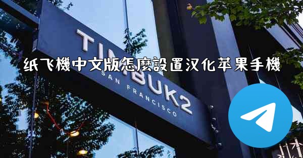 纸飞機中文版怎麼設置汉化苹果手機