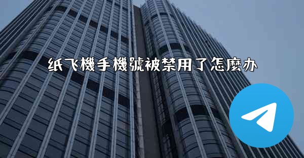 纸飞機手機號被禁用了怎麼办
